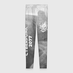 Леггинсы женские Cyberpunk 2077 - grey gradient вертикально, цвет: 3D-принт