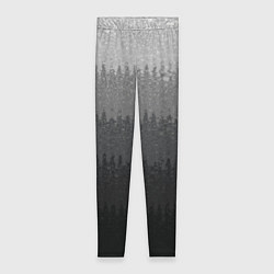 Женские легинсы Градиент полосами тёмно-серый графитовый