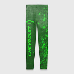 Леггинсы женские Chevrolet - green gradient по-вертикали, цвет: 3D-принт