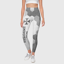 Леггинсы женские Resident Evil - white gradient по-вертикали, цвет: 3D-принт — фото 2