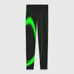 Леггинсы женские Color green light green black, цвет: 3D-принт
