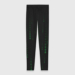 Леггинсы женские Color black green, цвет: 3D-принт