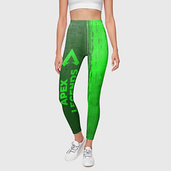 Леггинсы женские Apex Legends - green gradient по-вертикали, цвет: 3D-принт — фото 2