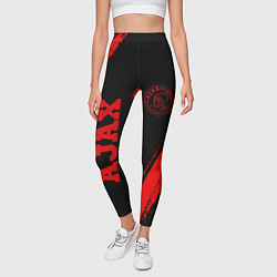 Леггинсы женские Ajax - red gradient вертикально, цвет: 3D-принт — фото 2