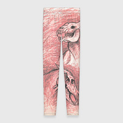 Леггинсы женские Черепа лошадей - эскиз, цвет: 3D-принт