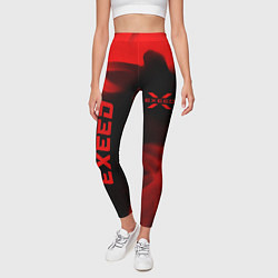 Леггинсы женские Exeed - red gradient вертикально, цвет: 3D-принт — фото 2