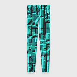 Женские легинсы Неоновый голубой объёмный эффект