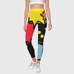 Леггинсы женские Поп абстракция, цвет: 3D-принт — фото 2