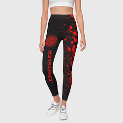 Леггинсы женские Chrysler - red gradient по-вертикали, цвет: 3D-принт — фото 2