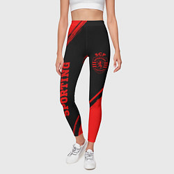 Леггинсы женские Sporting - red gradient вертикально, цвет: 3D-принт — фото 2