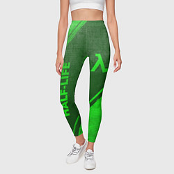 Леггинсы женские Half-Life - green gradient вертикально, цвет: 3D-принт — фото 2