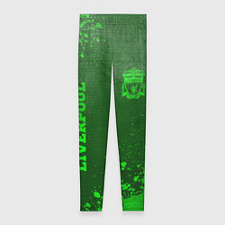 Леггинсы женские Liverpool - green gradient вертикально, цвет: 3D-принт