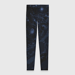 Леггинсы женские Чёрно-синий абстрактный космос, цвет: 3D-принт
