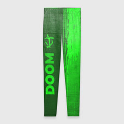 Леггинсы женские Doom - green gradient по-вертикали, цвет: 3D-принт