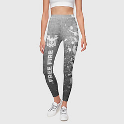 Леггинсы женские Free Fire - grey gradient по-вертикали, цвет: 3D-принт — фото 2