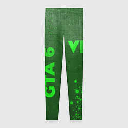 Леггинсы женские GTA 6 - green gradient вертикально, цвет: 3D-принт