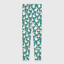 Женские легинсы Злой гусь узор