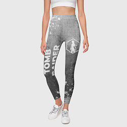 Леггинсы женские Tomb Raider - grey gradient вертикально, цвет: 3D-принт — фото 2