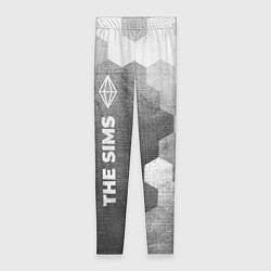 Леггинсы женские The Sims - grey gradient по-вертикали, цвет: 3D-принт