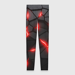 Леггинсы женские Красная неоновая броня, цвет: 3D-принт
