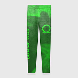 Леггинсы женские God of War - green gradient вертикально, цвет: 3D-принт