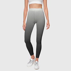 Леггинсы женские Градиент металлический тёмно-серый, цвет: 3D-принт — фото 2