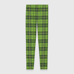 Леггинсы женские Зеленый тартан, цвет: 3D-принт
