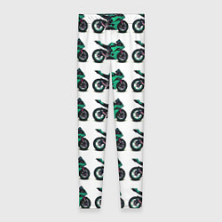 Леггинсы женские Motorcycle turquoise, цвет: 3D-принт