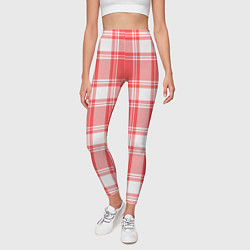 Леггинсы женские Checked red white, цвет: 3D-принт — фото 2