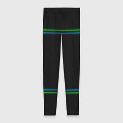 Леггинсы женские Neon green light blue, цвет: 3D-принт