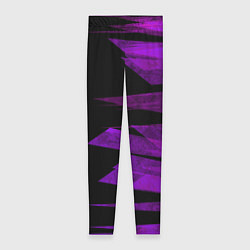 Женские легинсы Color purple black stripes