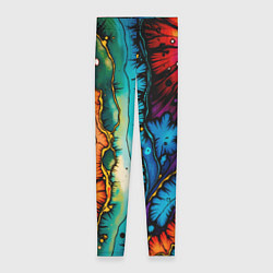 Леггинсы женские Разноцветный узор, цвет: 3D-принт