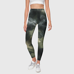 Леггинсы женские Камуфляжная ткань с дымом, цвет: 3D-принт — фото 2