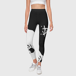 Леггинсы женские Doom отпечатки демона, цвет: 3D-принт — фото 2