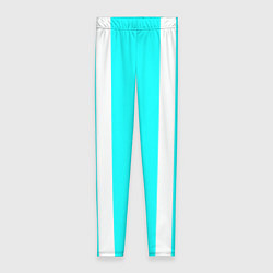 Леггинсы женские Color blue white stripes, цвет: 3D-принт