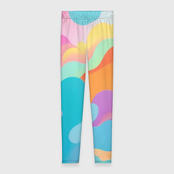 Леггинсы женские Разноцветные красивые облака, цвет: 3D-принт