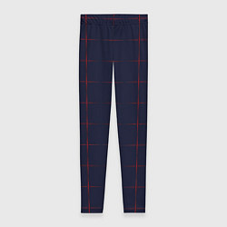 Леггинсы женские Color dark blue red crosses, цвет: 3D-принт
