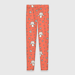 Женские легинсы Овечки в цветочках