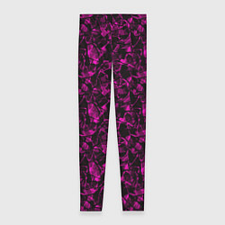 Леггинсы женские Черно бордовый абстрактный узор, цвет: 3D-принт