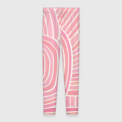 Леггинсы женские Абстрактный узор розовый, цвет: 3D-принт