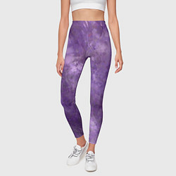 Леггинсы женские Абстракция - violet oil painting, цвет: 3D-принт — фото 2