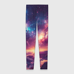 Леггинсы женские Фантастический космос вид с планеты, цвет: 3D-принт