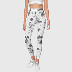 Леггинсы женские Сойка в Бузулукском бору, цвет: 3D-принт — фото 2