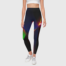 Леггинсы женские Neon colored geometric, цвет: 3D-принт — фото 2