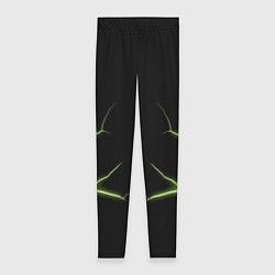 Леггинсы женские Color green black, цвет: 3D-принт