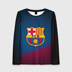 Лонгслив женский FCB Barcelona, цвет: 3D-принт