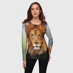 Лонгслив женский Красавец лев, цвет: 3D-принт — фото 2