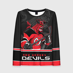 Лонгслив женский New Jersey Devils, цвет: 3D-принт