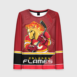 Лонгслив женский Calgary Flames, цвет: 3D-принт