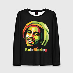 Лонгслив женский Bob Marley Smile, цвет: 3D-принт